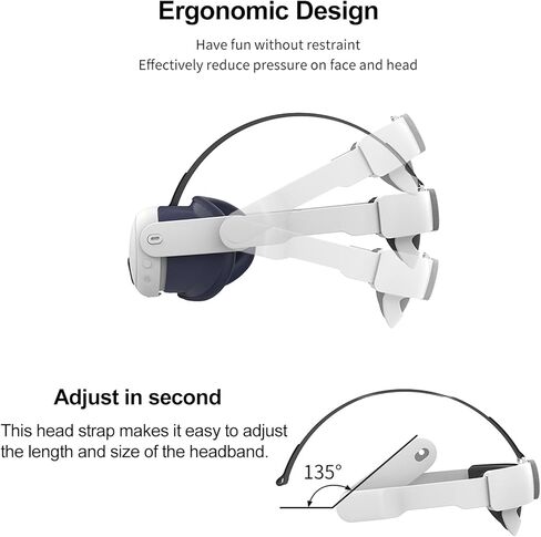 حزام الرأس المطور من ThxYour لـ Meta Quest 3، حزام Elite لملحقات سماعات الرأس Oculus Quest 3 VR، عصابة رأس مريحة، أغطية رأس VR خفيفة الوزن، تقلل ضغط الوجه in Kuwait