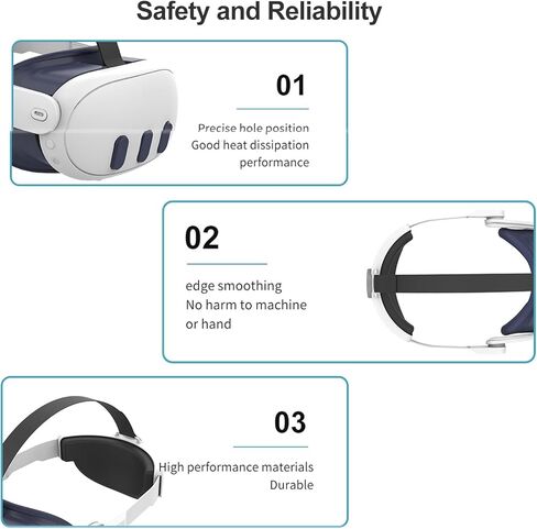 حزام الرأس المطور من ThxYour لـ Meta Quest 3، حزام Elite لملحقات سماعات الرأس Oculus Quest 3 VR، عصابة رأس مريحة، أغطية رأس VR خفيفة الوزن، تقلل ضغط الوجه in Kuwait