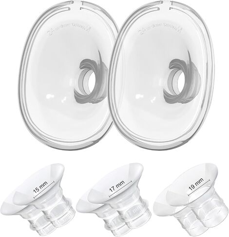 Flange Inserts 15/17/19mm 6PCS, 24mm Flange 2PCS Compatible with Model S32 Wearable Breast Pump Replacement Parts/Accessories in Saudi Arabia