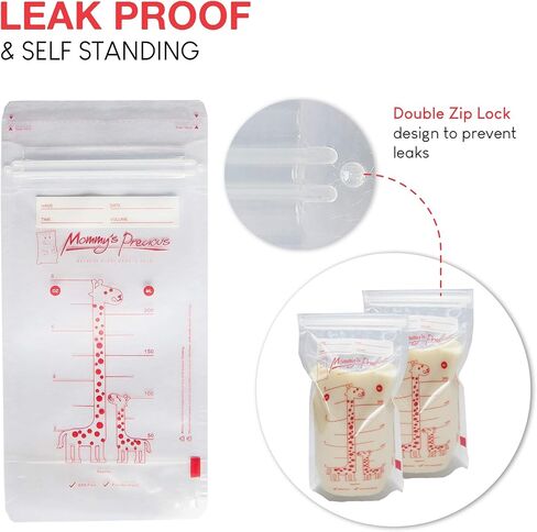 110 Count Breastmilk Storage Bags 8 Oz 235 ml Breastfeeding Freezer Storage Container Bags for Breast Milk comes Pre Sterilized & BPA Free with Accurate Measurements & Leak Proof. Buy Now! in Saudi Arabia