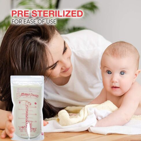 110 Count Breastmilk Storage Bags 8 Oz 235 ml Breastfeeding Freezer Storage Container Bags for Breast Milk comes Pre Sterilized & BPA Free with Accurate Measurements & Leak Proof. Buy Now! in Saudi Arabia
