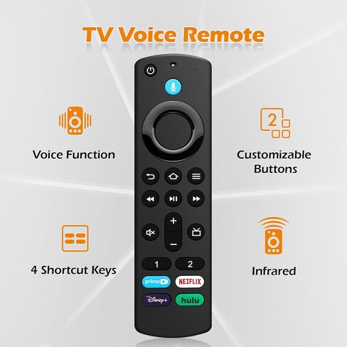 جهاز تحكم عن بعد صوتي بديل لأجهزة التلفاز الذكية Fire AMZ Cube/TV Stick/TV Stick (4K، 4K Max)، TV Stick Lite، الجيل الثالث من التلفزيون الذكي، لجميع أجهزة التلفاز الذكية Insignia/Toshiba/Pioneer Voice in Saudi Arabia