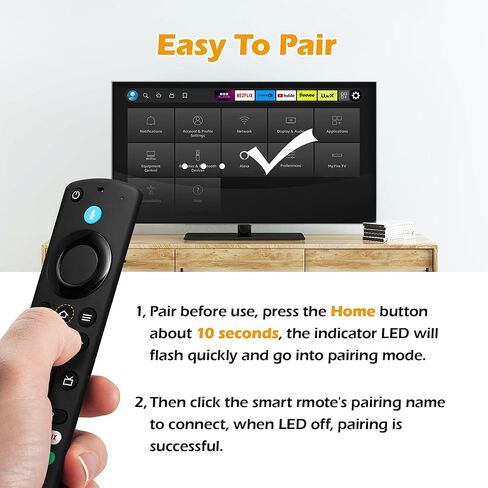 جهاز تحكم عن بعد صوتي بديل لأجهزة التلفاز الذكية Fire AMZ Cube/TV Stick/TV Stick (4K، 4K Max)، TV Stick Lite، الجيل الثالث من التلفزيون الذكي، لجميع أجهزة التلفاز الذكية Insignia/Toshiba/Pioneer Voice in Saudi Arabia