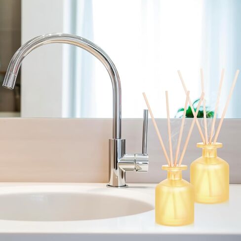 موزع روائح القصب من YISOWUH - الكتان النظيف وزنبق الياسمين 3.38 أونصة (100 مل) مجموعة مكونة من عبوتين من موزع روائح الزيوت العطرية مع 8 أعواد، عطر طويل الأمد للمنزل والحمام وغرفة النوم والغرفة والديكور والهدايا in Kuwait