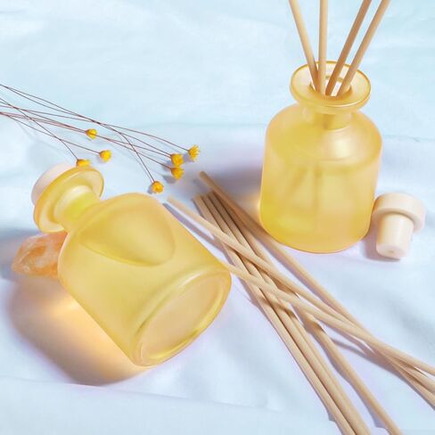 موزع روائح القصب من YISOWUH - الكتان النظيف وزنبق الياسمين 3.38 أونصة (100 مل) مجموعة مكونة من عبوتين من موزع روائح الزيوت العطرية مع 8 أعواد، عطر طويل الأمد للمنزل والحمام وغرفة النوم والغرفة والديكور والهدايا in Kuwait