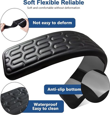 Keyboard Wrist Rest Pad, Gel Memory Foam Wrist Rest Set for Keyboard and Mouse, Easy Typing and Pain Relief, Non-Slip Keyboard Pad for Computer, Laptop, Home&Office(Black） in Saudi Arabia