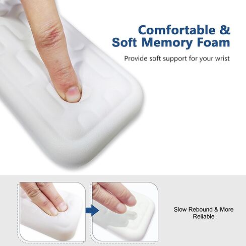Keyboard Wrist Rest Pad, Gel Memory Foam Wrist Rest Set for Keyboard and Mouse, Easy Typing and Pain Relief, Non-Slip Keyboard Pad for Computer, Laptop, Home&Office(Black） in Saudi Arabia