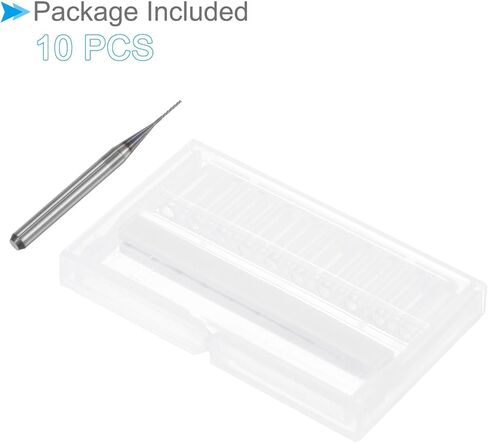 لقم توجيه CNC من CoCud End Mill، ساق 1/8 بوصة قطع 3 مم قطر 0.4 مم، قاطع طحن كربيد التنجستين الماسي لليد اليسرى - (التطبيقات: لنقش الحفر باستخدام الحاسب الآلي)، قطعتان in Kuwait