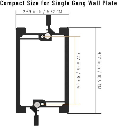 Low Voltage Mounting Bracket 1 Gang for Cable Pass Through Wall Plate, Single Gang Wall Plate Bracket for HDMI, Coaxial, Ethernet, Telephone, Speaker Wire, Black, 10 Pack in Saudi Arabia