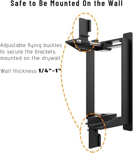 Low Voltage Mounting Bracket 1 Gang for Cable Pass Through Wall Plate, Single Gang Wall Plate Bracket for HDMI, Coaxial, Ethernet, Telephone, Speaker Wire, Black, 10 Pack in Saudi Arabia