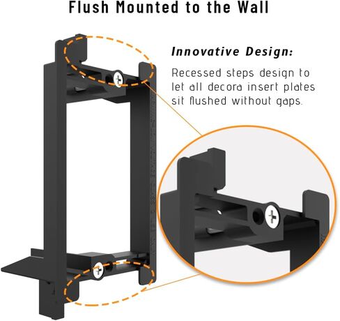 Low Voltage Mounting Bracket 1 Gang for Cable Pass Through Wall Plate, Single Gang Wall Plate Bracket for HDMI, Coaxial, Ethernet, Telephone, Speaker Wire, Black, 10 Pack in Saudi Arabia