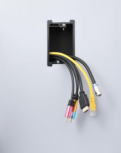 Low Voltage Mounting Bracket 1 Gang for Cable Pass Through Wall Plate, Single Gang Wall Plate Bracket for HDMI, Coaxial, Ethernet, Telephone, Speaker Wire, Black, 10 Pack in Saudi Arabia