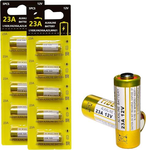 23A 12 Volt Battery A23 Battery- Long Lasting 12 V Battery 5 Pack, 23A 12V Batteries for Doorbells and Remote Control Unit in Kuwait