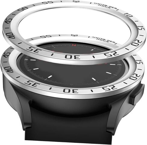 Galaxy Bezel 4 Classic Case Watch 4 Classic 46mm Band Edge Trim Metal Bezel Circle Bezel استبدال حافظة الساعة لوازم حزام الساعة إطار مزخرف من الفولاذ المقاوم للصدأ حلقة Pro in Saudi Arabia