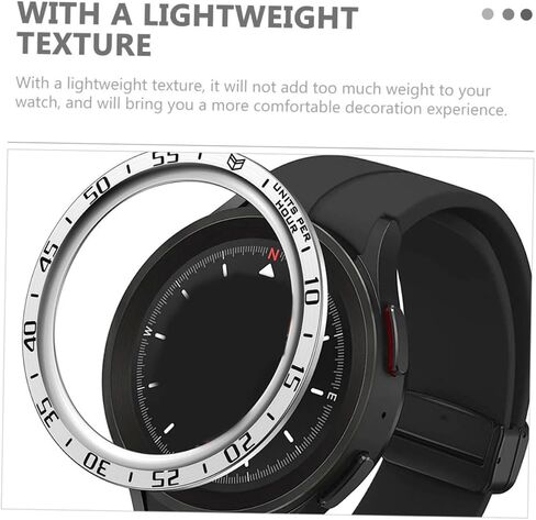 Galaxy Bezel 4 Classic Case Watch 4 Classic 46mm Band Edge Trim Metal Bezel Circle Bezel استبدال حافظة الساعة لوازم حزام الساعة إطار مزخرف من الفولاذ المقاوم للصدأ حلقة Pro in Saudi Arabia