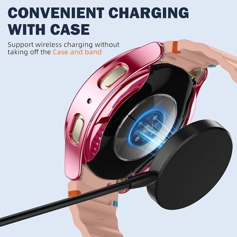 GEAK 3 Pack Cover Compatible with Samsung Galaxy Watch 7 Case 40mm, Soft HD High Sensitivity Screen Protector with TPU All Around Anti-Fall Bumper for Galaxy Watch 7 40mm Smart Watch Women Men in Kuwait