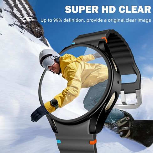 GEAK 3 Pack Cover Compatible with Samsung Galaxy Watch 7 Case 40mm, Soft HD High Sensitivity Screen Protector with TPU All Around Anti-Fall Bumper for Galaxy Watch 7 40mm Smart Watch Women Men in Kuwait