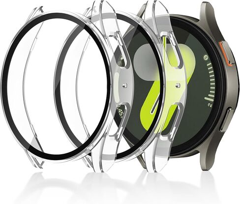 Seltureone 2 Pack for Samsung Galaxy Watch 7 44mm حافظة حماية الشاشة، PC صلب [مضاد للخدش] [مضاد للغبار] حافظة حماية شاملة 360 درجة لساعة Samsung Galaxy Watch 7 44mm - شفاف in Kuwait