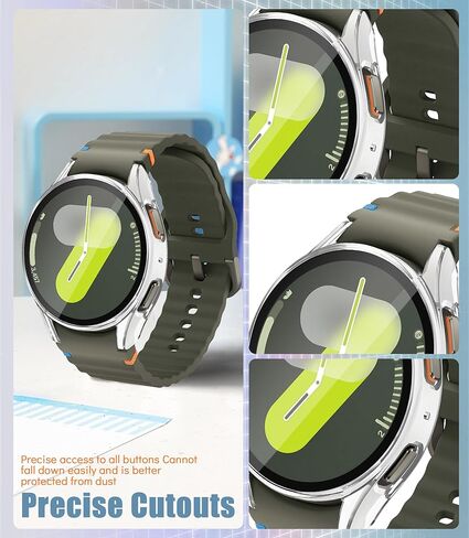 Seltureone 2 Pack for Samsung Galaxy Watch 7 44mm حافظة حماية الشاشة، PC صلب [مضاد للخدش] [مضاد للغبار] حافظة حماية شاملة 360 درجة لساعة Samsung Galaxy Watch 7 44mm - شفاف in Kuwait