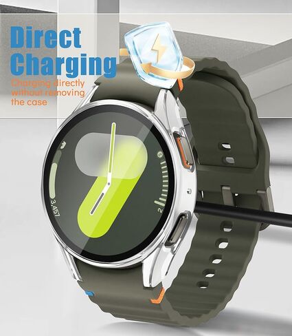 Seltureone 2 Pack for Samsung Galaxy Watch 7 44mm حافظة حماية الشاشة، PC صلب [مضاد للخدش] [مضاد للغبار] حافظة حماية شاملة 360 درجة لساعة Samsung Galaxy Watch 7 44mm - شفاف in Kuwait