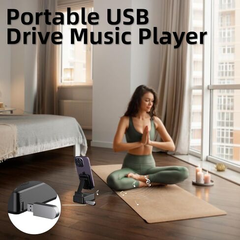 4 in 1 Bluetooth 5.3 Wireless Speaker with Adjustable Phone Stand Wireless Charging Station, Digital Alarm Clock & Portable Speaker Support USB Drive in Saudi Arabia