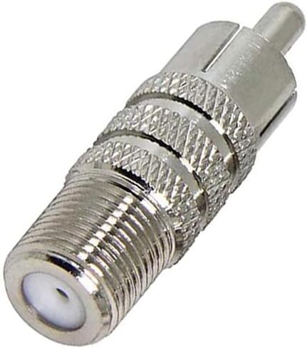 Coaxial to RCA Connector, Coaxial F-Type Female to RCA Male AV Audio Video Connector Converter Coupler Adapter for RG6 Coaxial Cable in Saudi Arabia