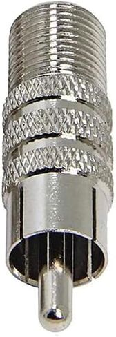 Coaxial to RCA Connector, Coaxial F-Type Female to RCA Male AV Audio Video Connector Converter Coupler Adapter for RG6 Coaxial Cable in Saudi Arabia