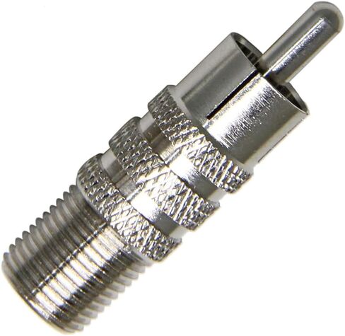 Coaxial to RCA Connector, Coaxial F-Type Female to RCA Male AV Audio Video Connector Converter Coupler Adapter for RG6 Coaxial Cable in Saudi Arabia