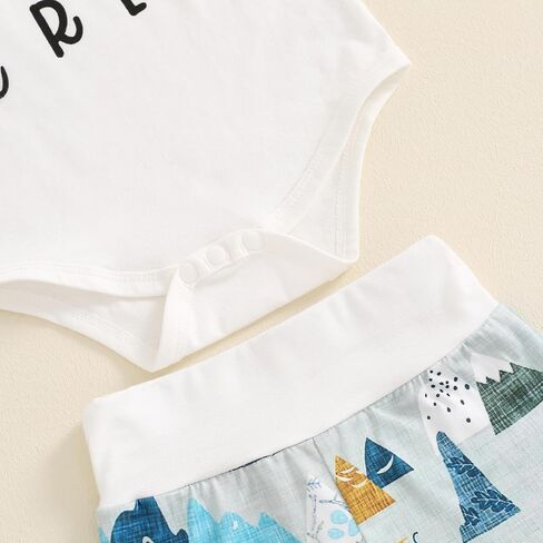 Thorn Tree Newborn Baby Boys Clothes Funny Printed Romper Elastic Waist Pants Baby Cap Fall Winter Infant Outfits in Saudi Arabia