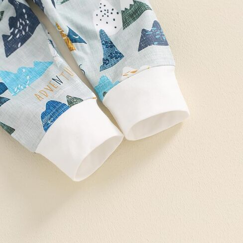 Thorn Tree Newborn Baby Boys Clothes Funny Printed Romper Elastic Waist Pants Baby Cap Fall Winter Infant Outfits in Saudi Arabia