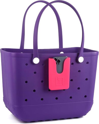 Silicone Phone Holder Compatible with Bogg Bag, Insert Bogg Bag Accessories Charms Attachment for Beach Tote Bag, Wide Size Fits for All Cell Phone (grey) in Saudi Arabia