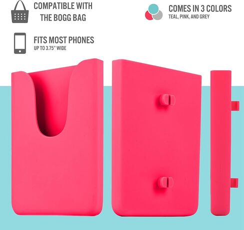 Silicone Phone Holder Compatible with Bogg Bag, Insert Bogg Bag Accessories Charms Attachment for Beach Tote Bag, Wide Size Fits for All Cell Phone (grey) in Saudi Arabia