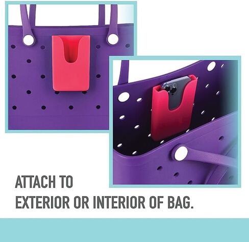 Silicone Phone Holder Compatible with Bogg Bag, Insert Bogg Bag Accessories Charms Attachment for Beach Tote Bag, Wide Size Fits for All Cell Phone (grey) in Saudi Arabia