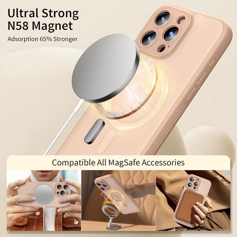 حافظة FlyReal مصممة لهاتف iPhone 16 Pro، متوافقة مع Magsafe، رفيعة غير لامعة مطورة [حماية كاملة للكاميرا] [حماية من الدرجة العسكرية 15FT] مع واقيين للشاشة، 2024 - أسود in Kuwait
