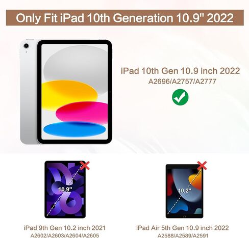 حافظة Lokigo iPad الجيل العاشر 2022، حافظة iPad الجيل العاشر، حافظة iPad 10.9، حافظة iPad 10.9 بوصة، حافظة حماية متعددة الزوايا لجهاز iPad الجيل العاشر، سلحفاة in Kuwait
