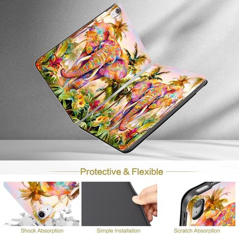حافظة Lokigo iPad الجيل العاشر 2022، حافظة iPad الجيل العاشر، حافظة iPad 10.9، حافظة iPad 10.9 بوصة، حافظة حماية متعددة الزوايا لجهاز iPad الجيل العاشر، سلحفاة in Kuwait