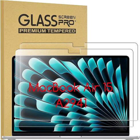 KEANBOLL 2 Pack Designed for Macbook Air 15 inch Screen Protector,丨Tempered Glass丨 (Model A3114 A2941 M3 / M2) Ultra Clear 9H Hardness Bubble-free Tempered Glass Shield in Saudi Arabia