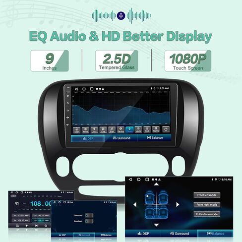 EKAT [2+64G] Car Radio for Kia Soul 2014-2017 (Only for Manual A/C), 9 inch Android 13 Touch Screen KIA Soul Stereo, Carplay/Android Auto/EQ Audio/SWC/Bluetooth/26 Ul Desktop Themes in Saudi Arabia