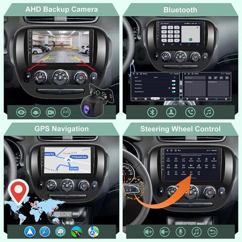 EKAT [2+64G] Car Radio for Kia Soul 2014-2017 (Only for Manual A/C), 9 inch Android 13 Touch Screen KIA Soul Stereo, Carplay/Android Auto/EQ Audio/SWC/Bluetooth/26 Ul Desktop Themes in Saudi Arabia
