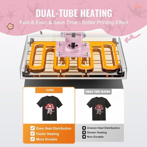 VEVOR Heat Press, 15x15 Power Heat Press Machine, Fast Heating, High Pressure Heat Press Machine for T-Shirt, Digital Industrial Sublimation Printer for Heat Transfer Vinyl, Easy to Use, Black in Saudi Arabia