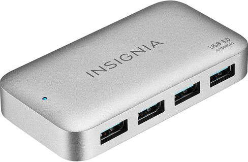 موزع USB 3.0 ذو 4 منافذ من Insignia بطول 5 أقدام. كابل إمداد الطاقة، موسع موزع USB لأجهزة الكمبيوتر المحمول، إكس بوكس، محرك فلاش، محرك الأقراص الصلبة، وحدة التحكم، الطابعة، الكاميرا، لوحة المفاتيح، الماوس، ماك بوك، السطح، الكمبيوتر الشخصي، رمادي فضي in Kuwait