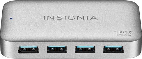 موزع USB 3.0 ذو 4 منافذ من Insignia بطول 5 أقدام. كابل إمداد الطاقة، موسع موزع USB لأجهزة الكمبيوتر المحمول، إكس بوكس، محرك فلاش، محرك الأقراص الصلبة، وحدة التحكم، الطابعة، الكاميرا، لوحة المفاتيح، الماوس، ماك بوك، السطح، الكمبيوتر الشخصي، رمادي فضي in Kuwait