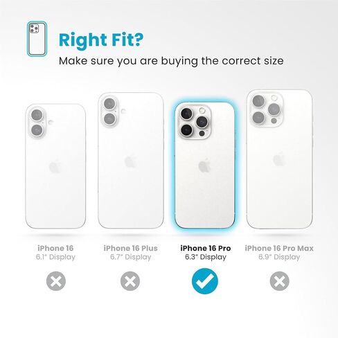 Speck Clear iPhone 16 Pro Case MagSafe and ClickLock - Slim Phone Case iPhone 16 Pro - iPhone 16 Pro Phone Case - Presidio - Clear/Chrome in Saudi Arabia
