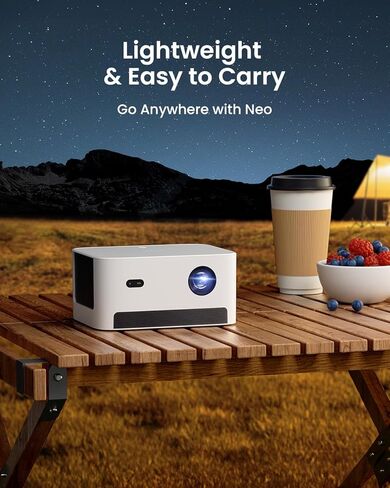 جهاز عرض Dangbei Neo Mini 1080P، 540 ISO Lumens، جهاز عرض محمول مرخص رسميًا من Netflix مع WiFi وBluetooth، ومكبرات صوت Dolby بقدرة 12 وات، والتركيز التلقائي، وتجنب الكائنات، وتكيف الشاشة in Kuwait