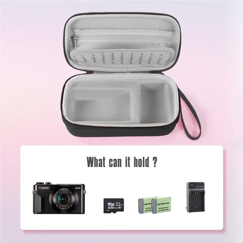Camera Bag Carrying Case Compatible with Canon G7X Mark III/ G7X Mark II Digital Camera, Hard Bag Suitable for Travel and Home Storage (Black) in Saudi Arabia