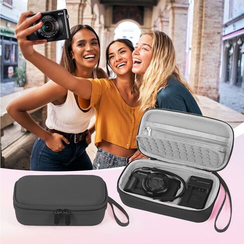 Camera Bag Carrying Case Compatible with Canon G7X Mark III/ G7X Mark II Digital Camera, Hard Bag Suitable for Travel and Home Storage (Black) in Saudi Arabia