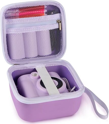 Lumus&Solem Purple Kids Camera Case for Instant Cameras - Storage Bag Compatible with Digital Video Cameras for Girls and Toddlers（Case Only） in Saudi Arabia