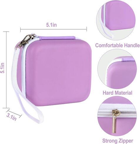 Lumus&Solem Purple Kids Camera Case for Instant Cameras - Storage Bag Compatible with Digital Video Cameras for Girls and Toddlers（Case Only） in Saudi Arabia