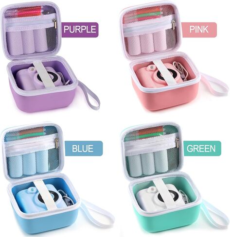 Lumus&Solem Purple Kids Camera Case for Instant Cameras - Storage Bag Compatible with Digital Video Cameras for Girls and Toddlers（Case Only） in Saudi Arabia