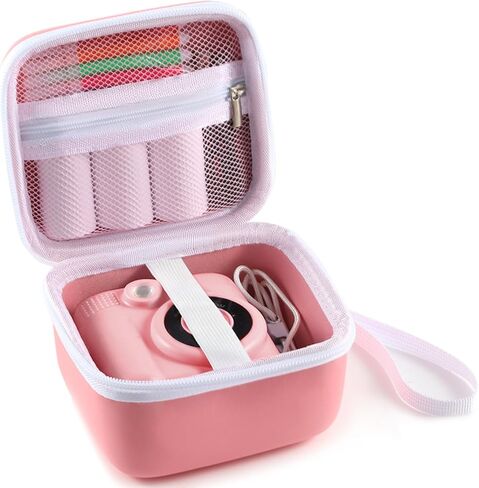 حقيبة كاميرا Lumus&Solem باللون الأرجواني للأطفال للكاميرات الفورية - حقيبة تخزين متوافقة مع كاميرات الفيديو الرقمية للفتيات والأطفال الصغار (الجراب فقط) in Kuwait